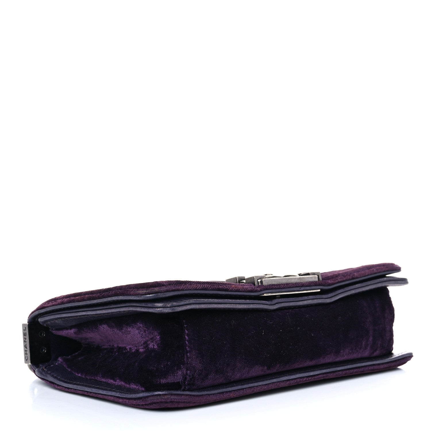 Chanel Velvet Quilted Small Boy Flap Purple 4 of 20