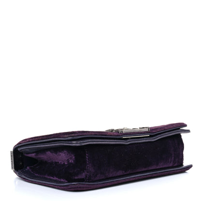 Chanel Velvet Quilted Small Boy Flap Purple 4 of 20