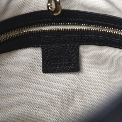 Gucci Pebbled Calfskin Medium Soho Chain Shoulder Bag Black 6 of 10