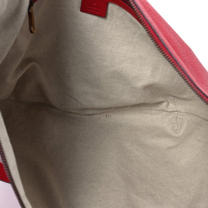 Gucci Grained Calfskin Logo Half Moon Hobo Red 6 of 10