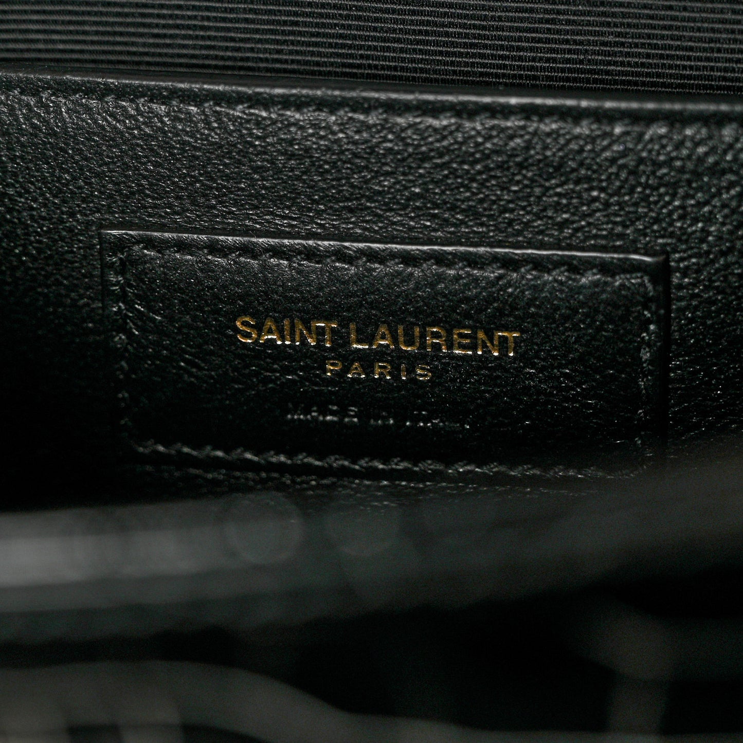 Calfskin Crocodile Embossed Classic Monogram Tassel Clutch Black