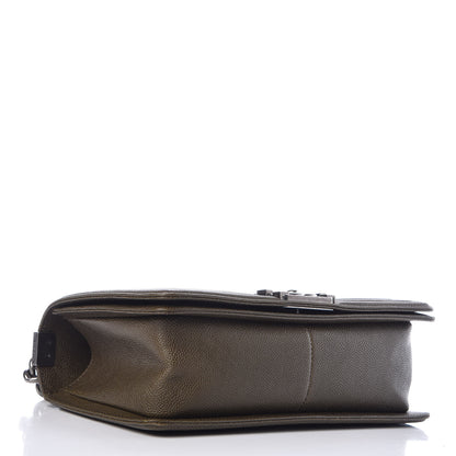 Chanel Caviar Quilted Medium Boy Flap Khaki 4 of 9