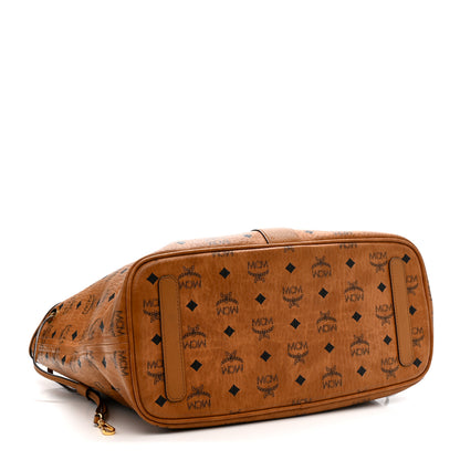 MCM Visetos Large Liz Reversible Shopper Tote Cognac 6 of 16