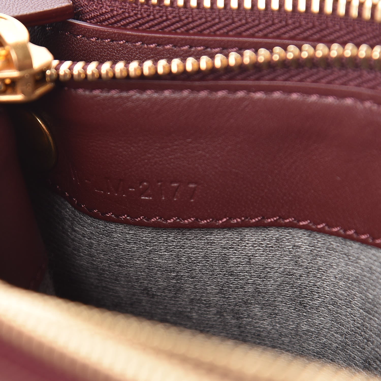 Celine Lambskin Small Trio Crossbody Bag Burgundy 9 of 13