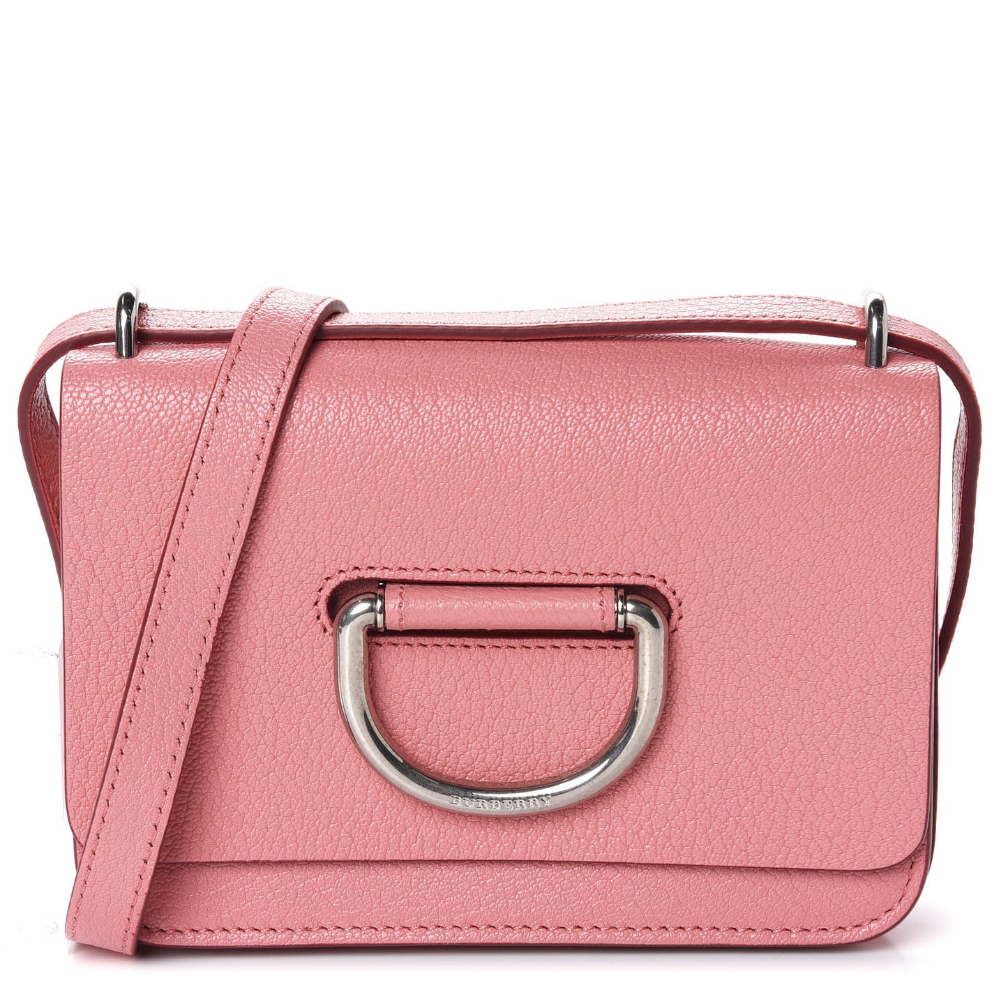 Goatskin Mini D-Ring Bag Bright Coral Pink