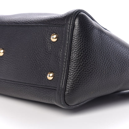Gucci Pebbled Calfskin Small Soho Top Handle Bag Black 12 of 14