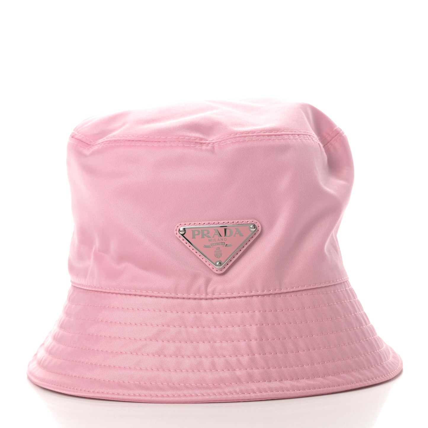 Re-Nylon Metal Triangle Logo Womens Bucket Hat M Begonia