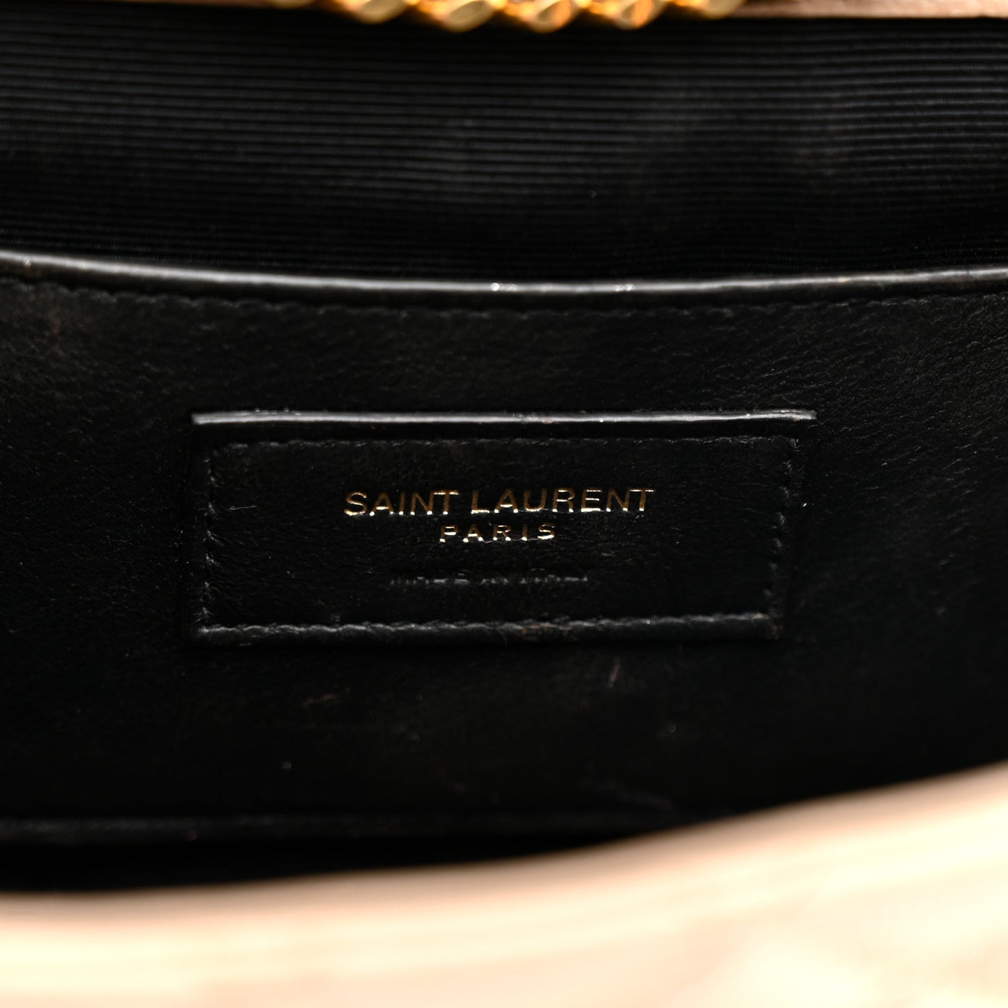 Grain De Poudre Textured Mixed Matelasse Triquilt Small Monogram Satchel Dark Beige