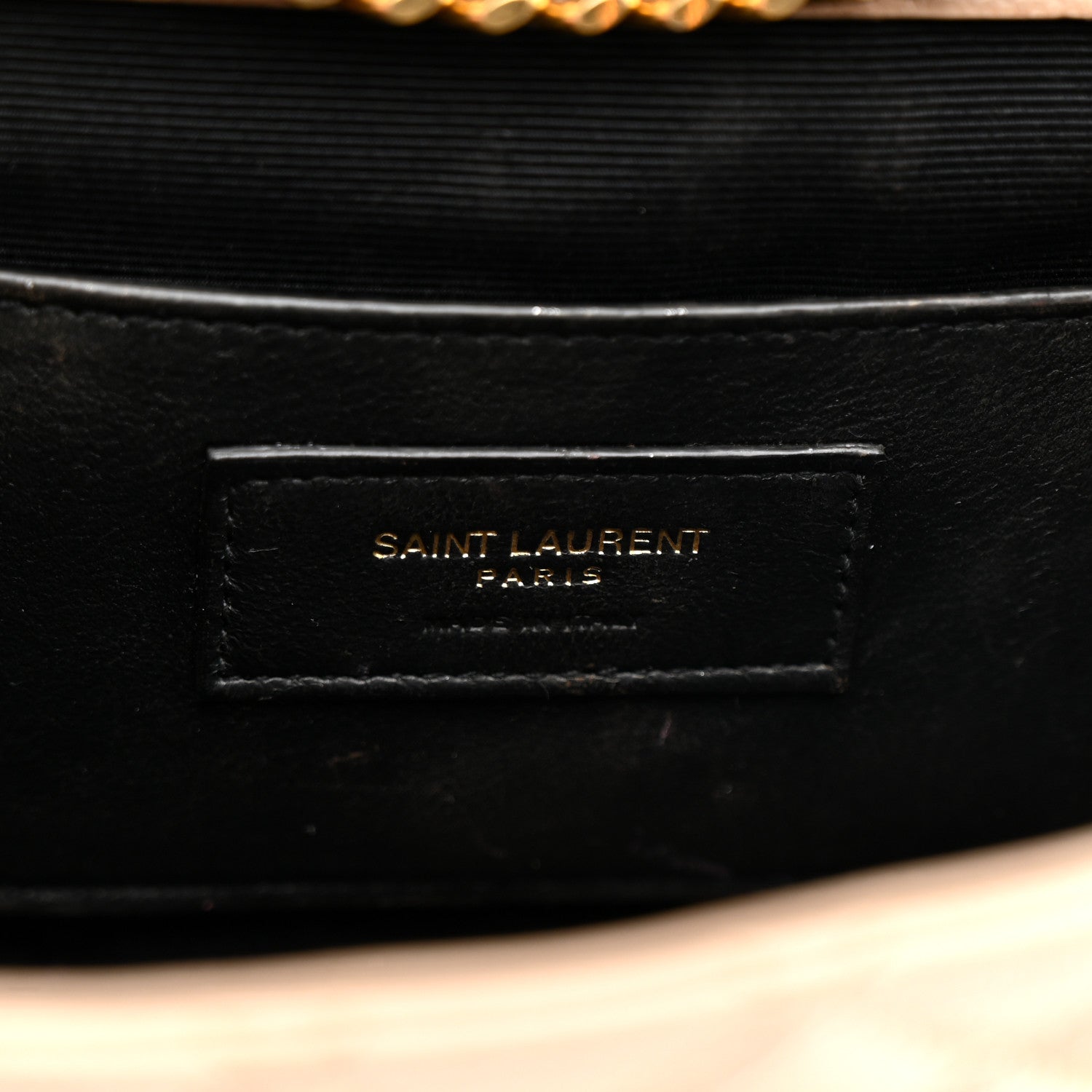 Saint Laurent Grain De Poudre Textured Mixed Matelasse Triquilt Small Monogram Satchel Dark Beige 6 of 13