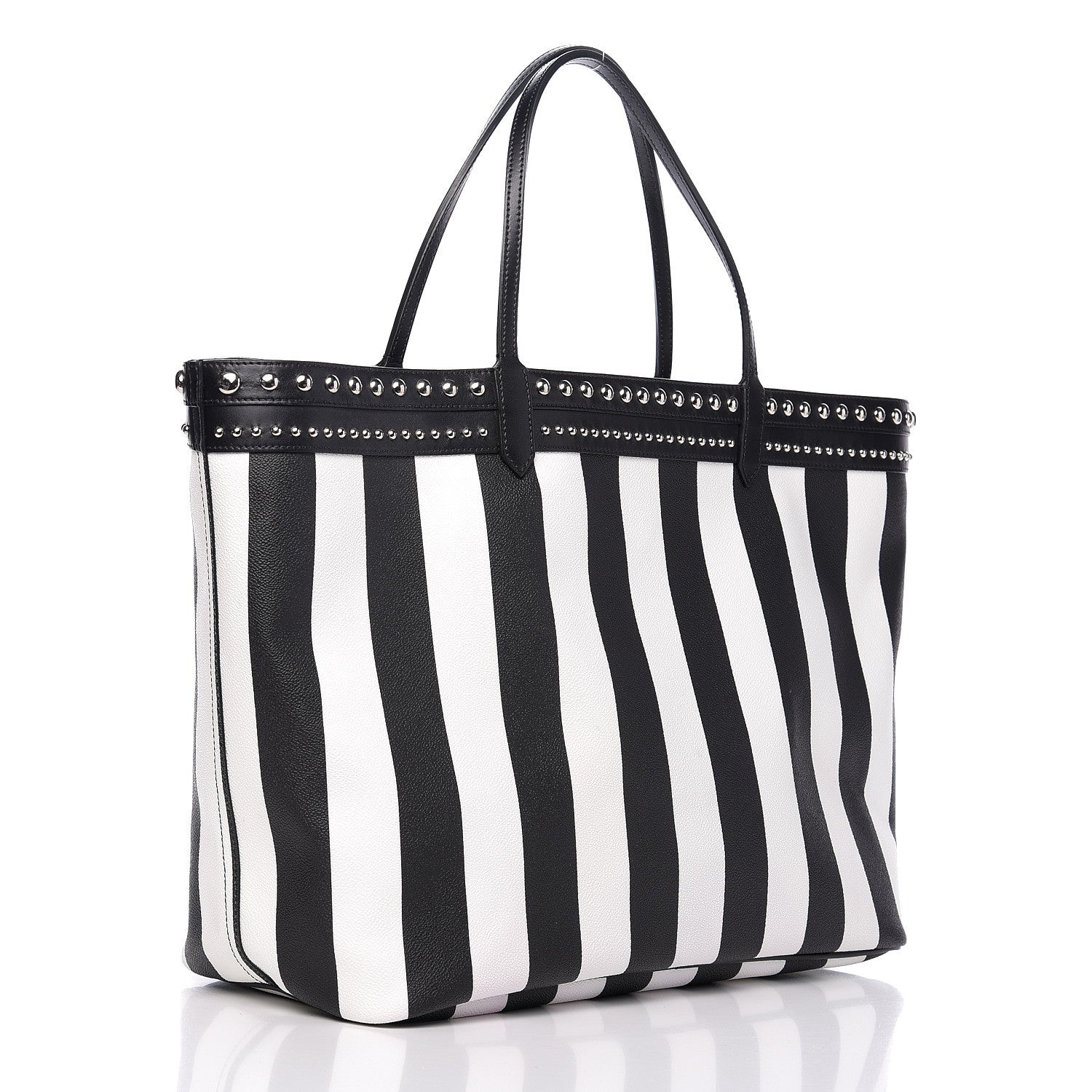 Givenchy Coated Canvas Striped Large Antigona Tote Black White 2 of 15