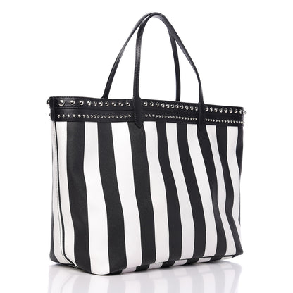 Givenchy Coated Canvas Striped Large Antigona Tote Black White 2 of 15
