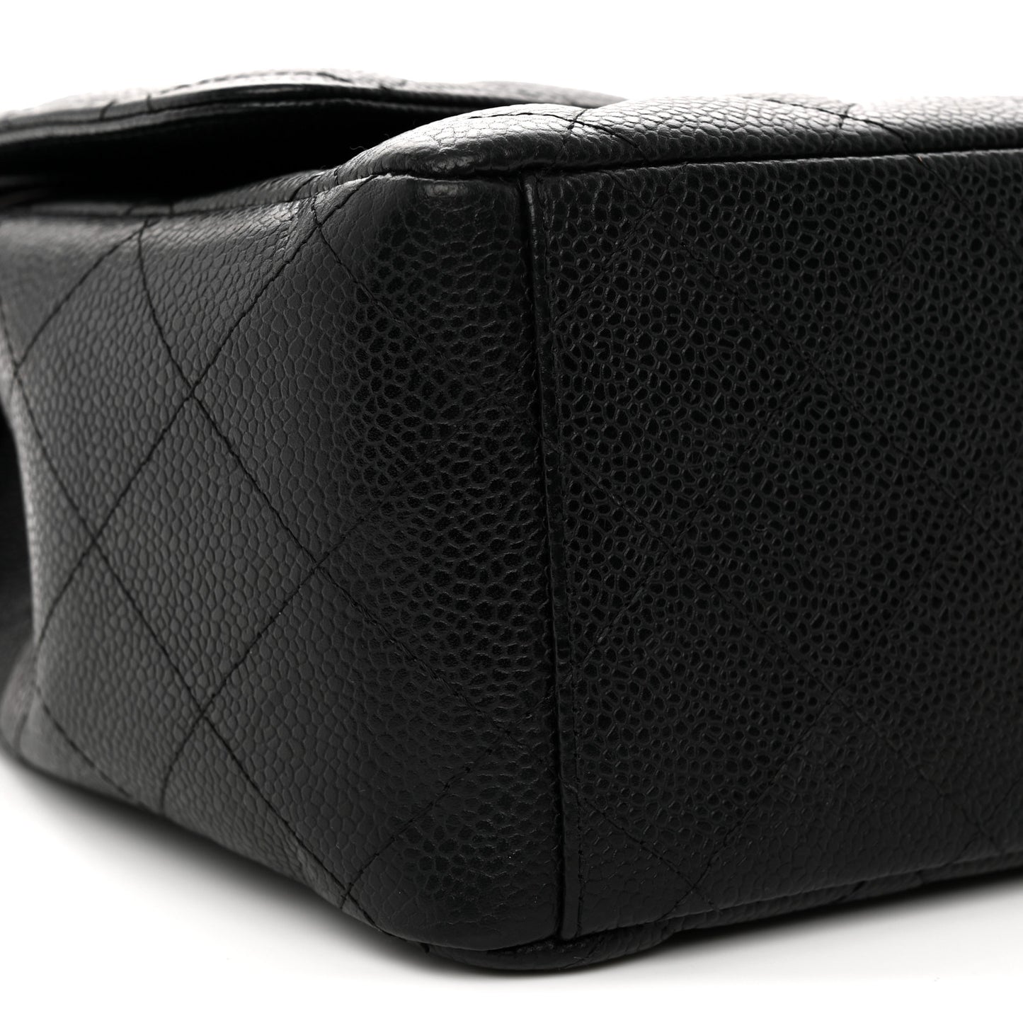 Caviar Quilted Maxi Double Flap Black