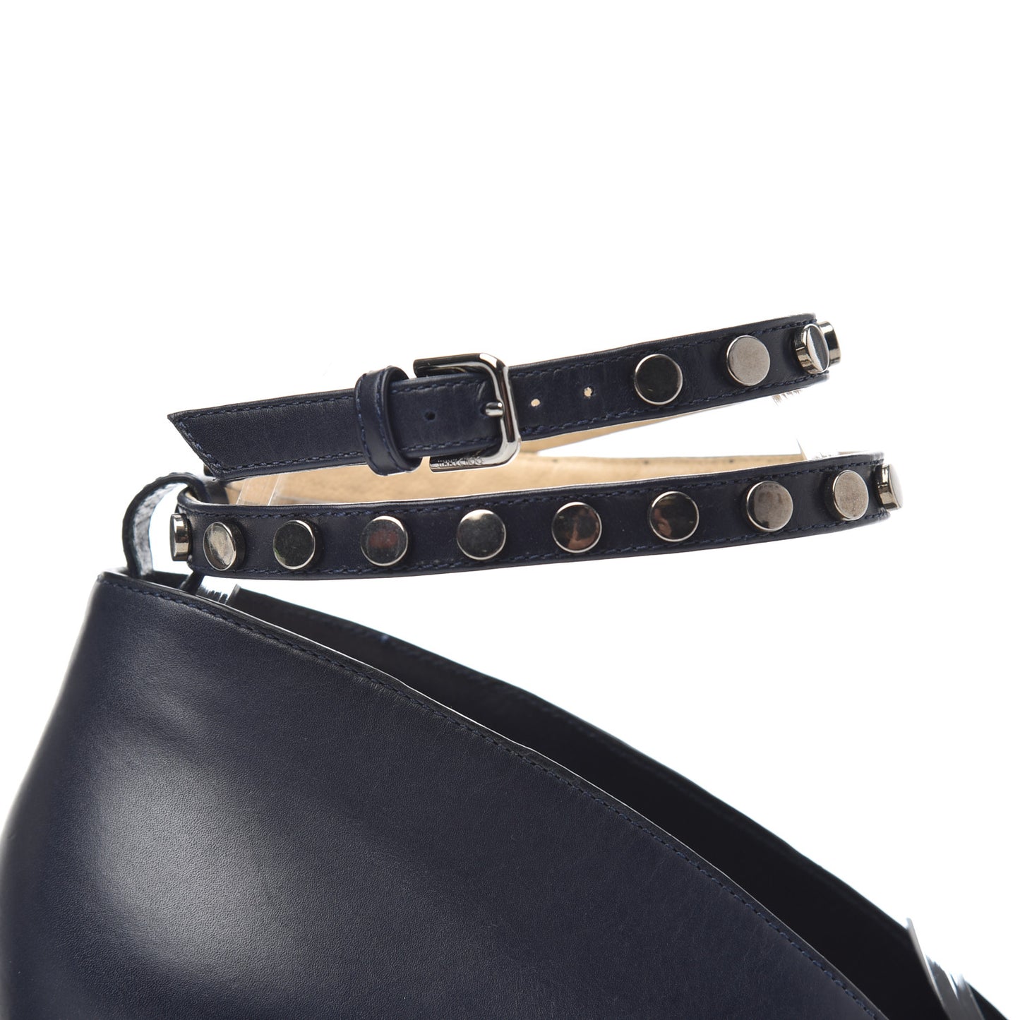 Calfskin Lark 65 Ankle Strap Pumps 37.5 Navy Blue