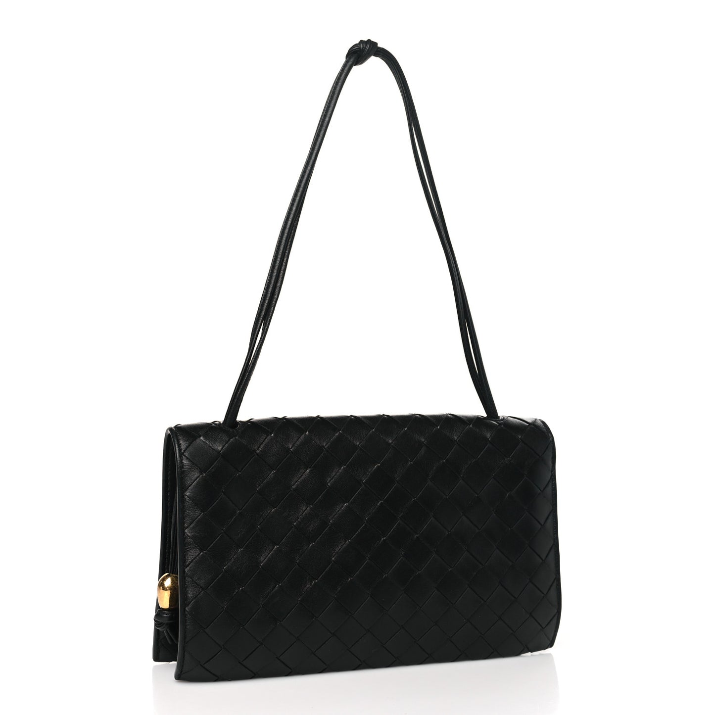 Nappa Intrecciato Trio Pouch On Strap Black