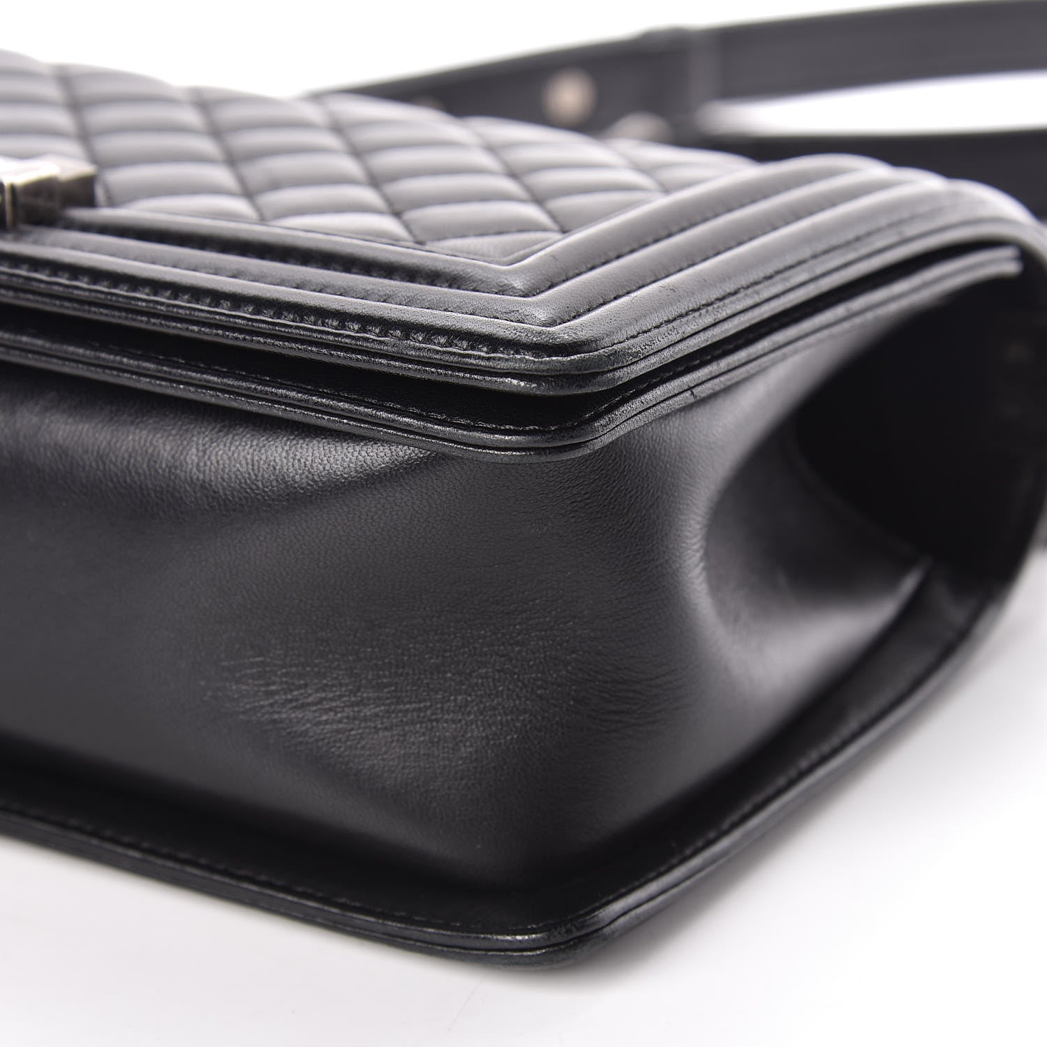 Chanel Lambskin Quilted Medium Boy Flap Black 12 of 15