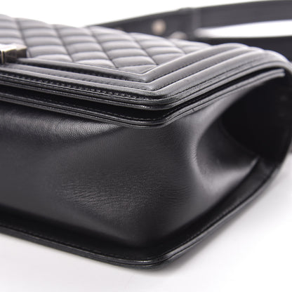 Chanel Lambskin Quilted Medium Boy Flap Black 12 of 15