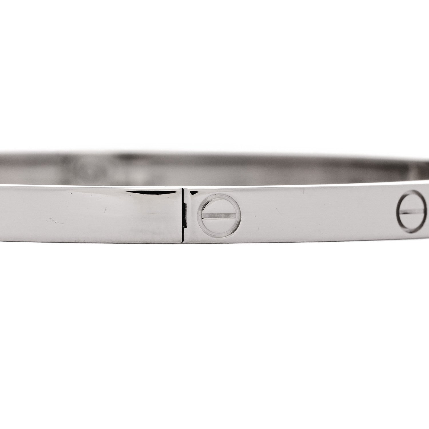 Cartier 18K White Gold Small LOVE Bracelet 18 5 of 8