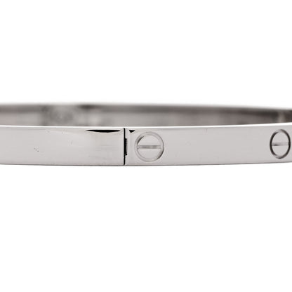 Cartier 18K White Gold Small LOVE Bracelet 18 5 of 8