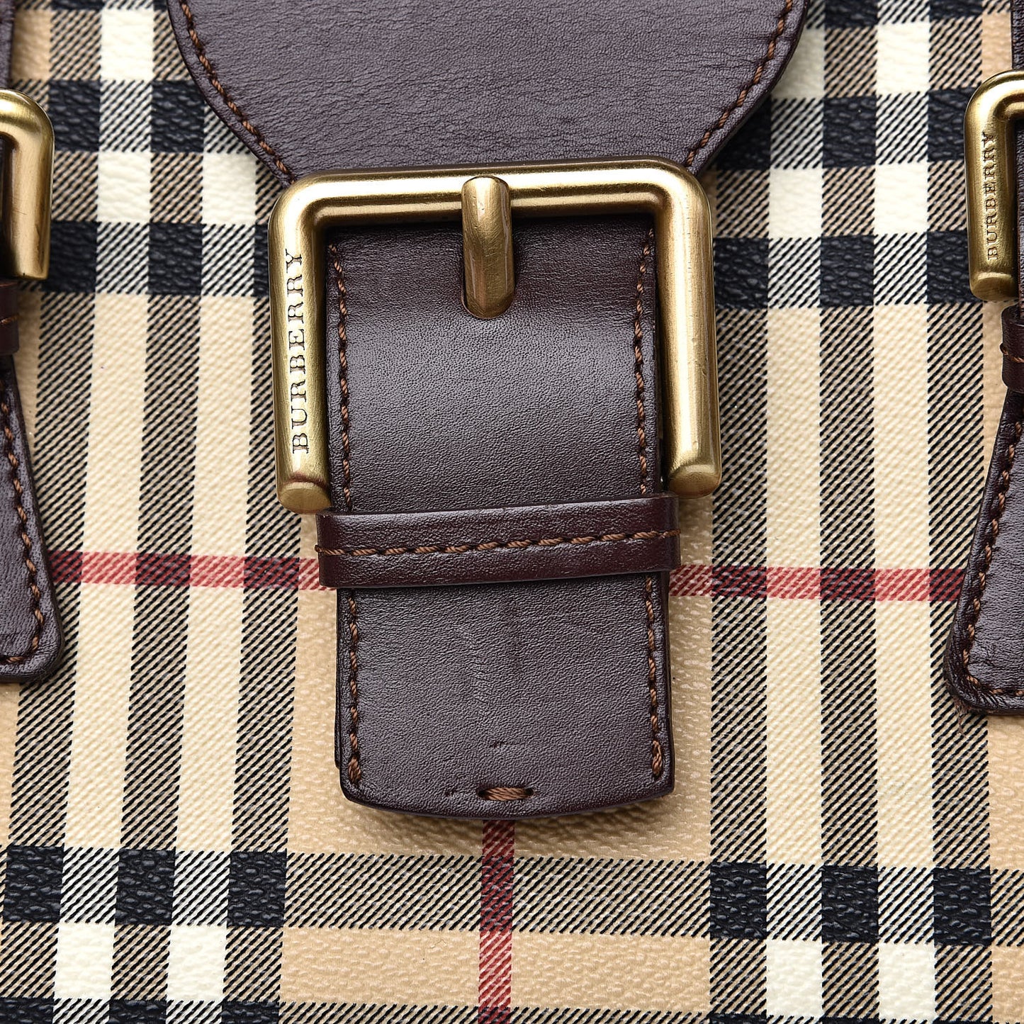 Haymarket Check Buckle Satchel Chocolate