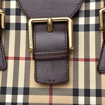 Burberry Haymarket Check Buckle Satchel Chocolate 11 of 12