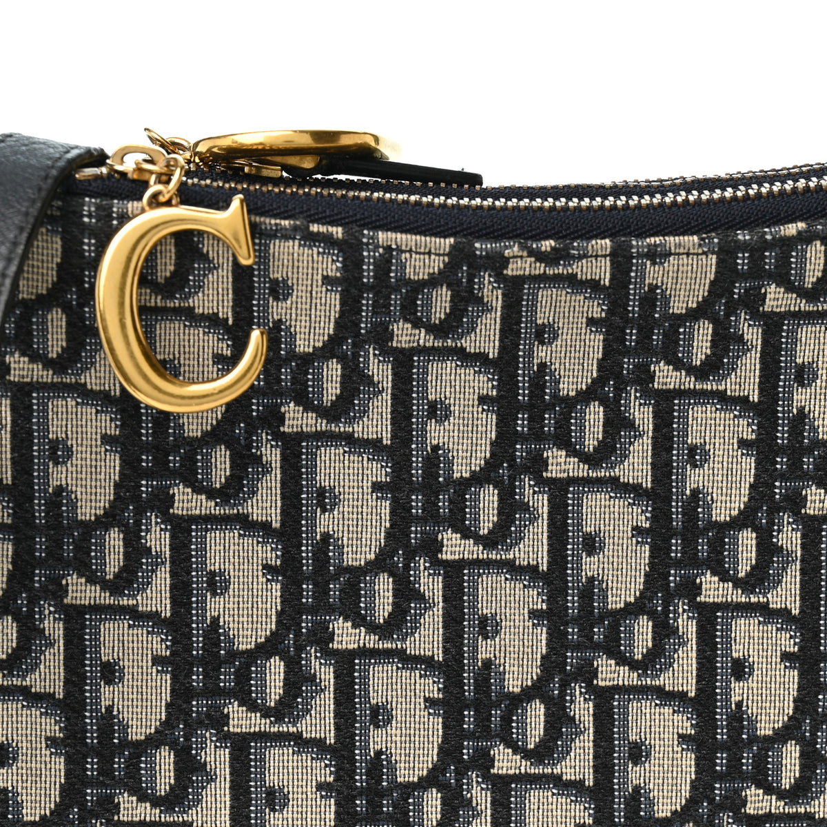 Christian Dior Oblique Saddle Pouch With Strap Navy Blue 8 of 11