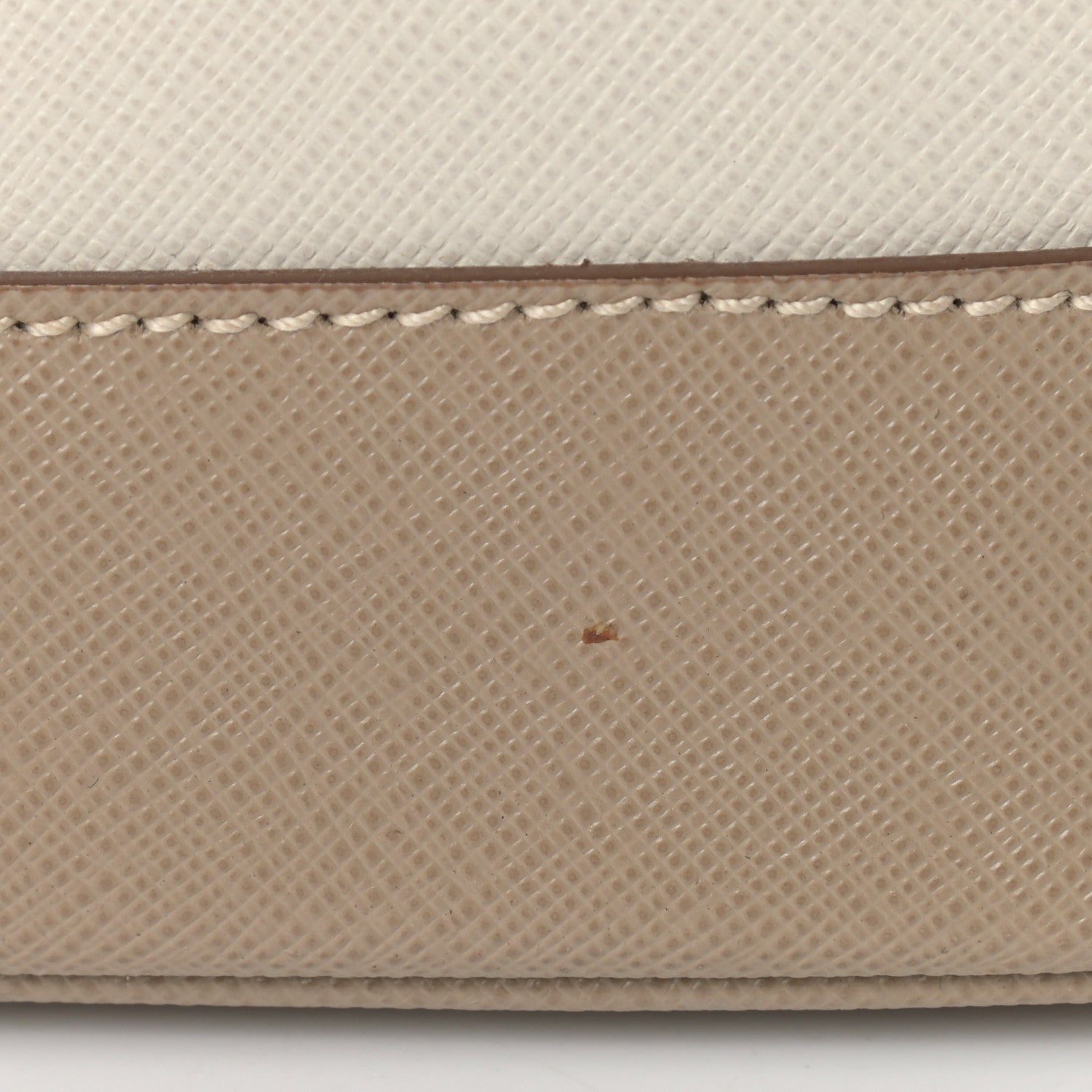 Prada Saffiano Lux Bi-Color Tote Talco Visone 14 of 15