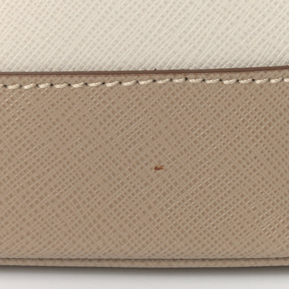 Prada Saffiano Lux Bi-Color Tote Talco Visone 14 of 15