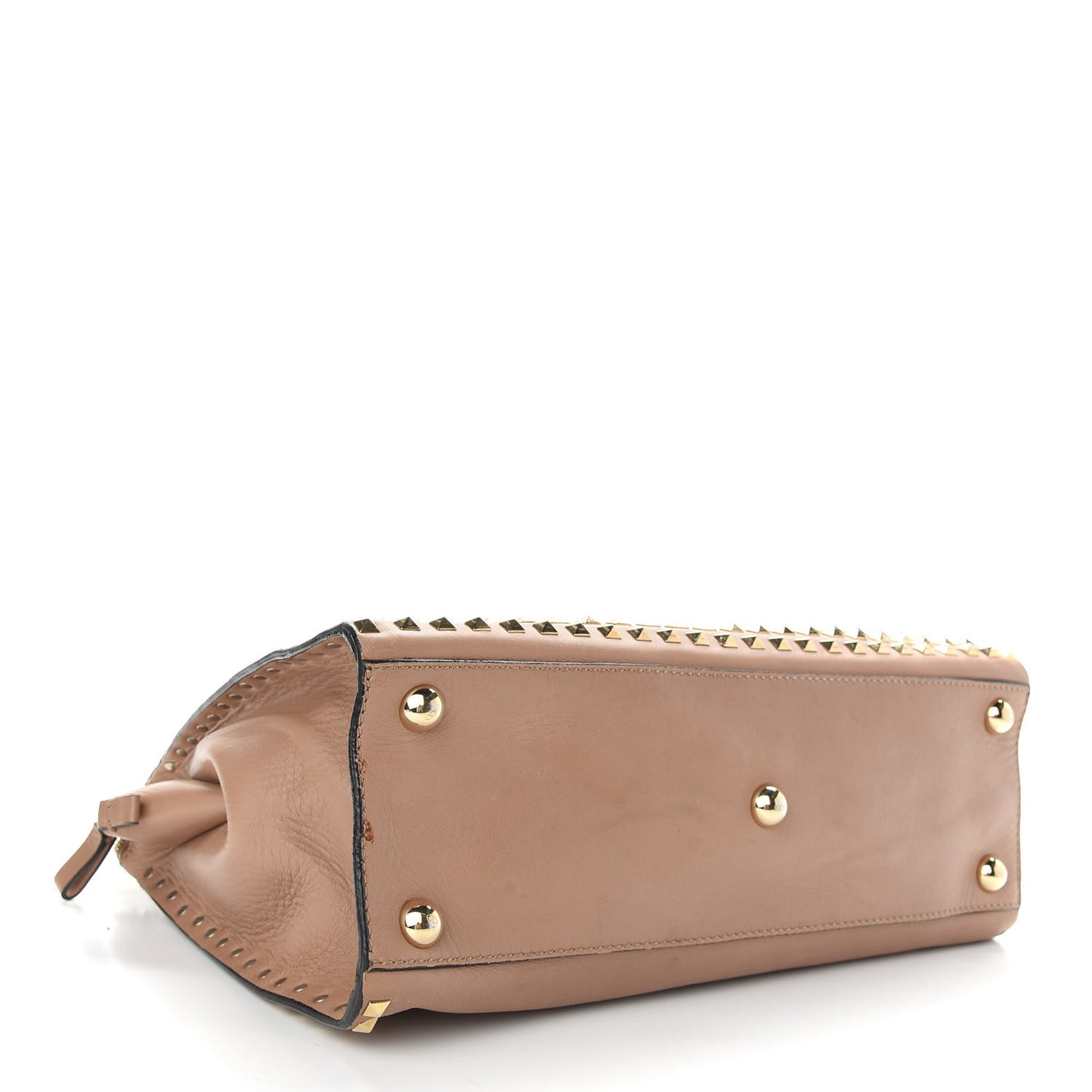 Vitello Rockstud All Over Dome Shopper Taupe