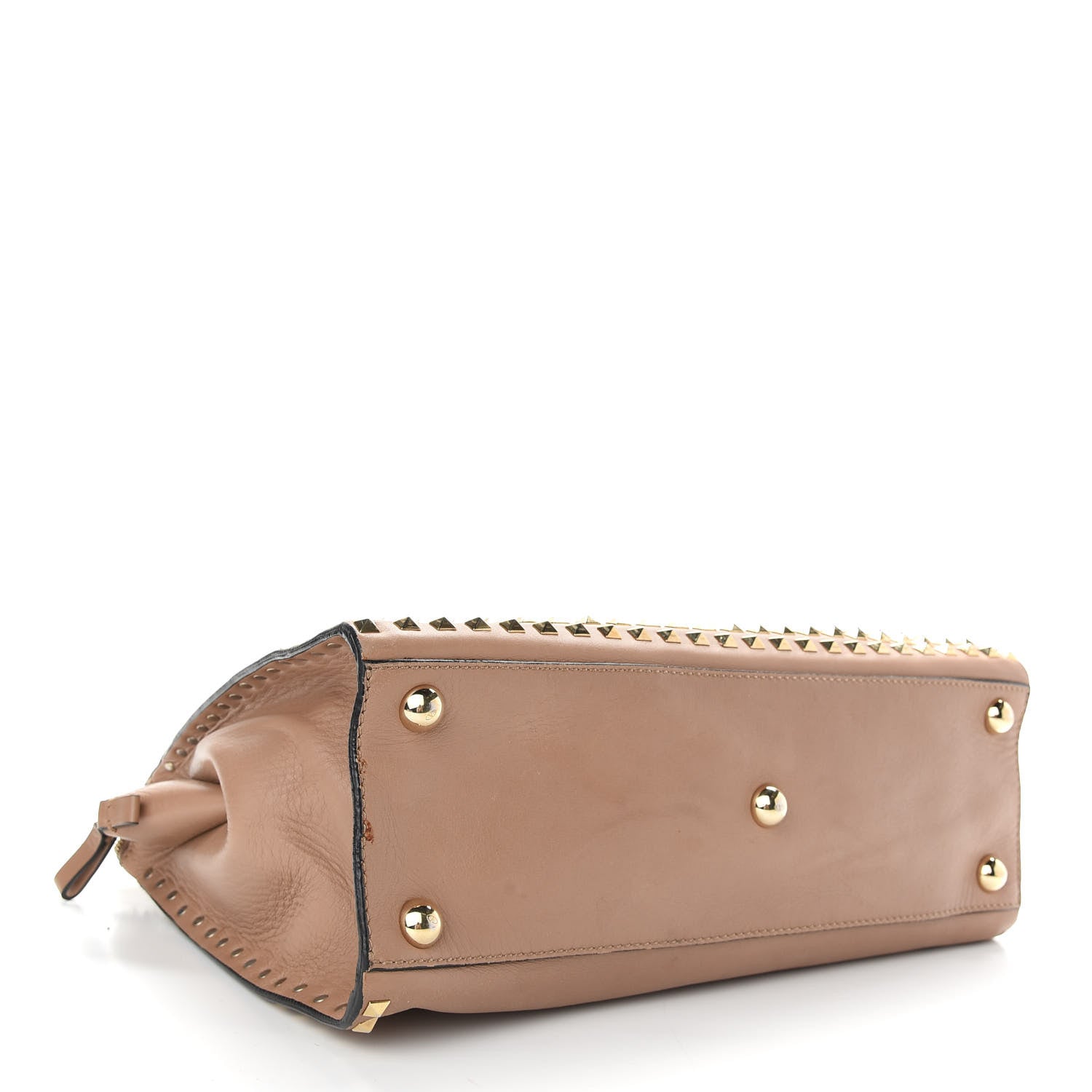 Valentino Garavani Vitello Rockstud All Over Dome Shopper Taupe 4 of 17