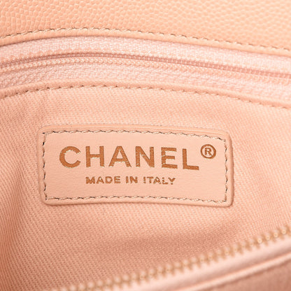 Chanel Caviar Quilted Medium Coco Handle Flap Light Beige 7 of 9