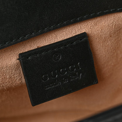 Gucci Calfskin Matelasse Super Mini GG Marmont Shoulder Bag Black 6 of 9