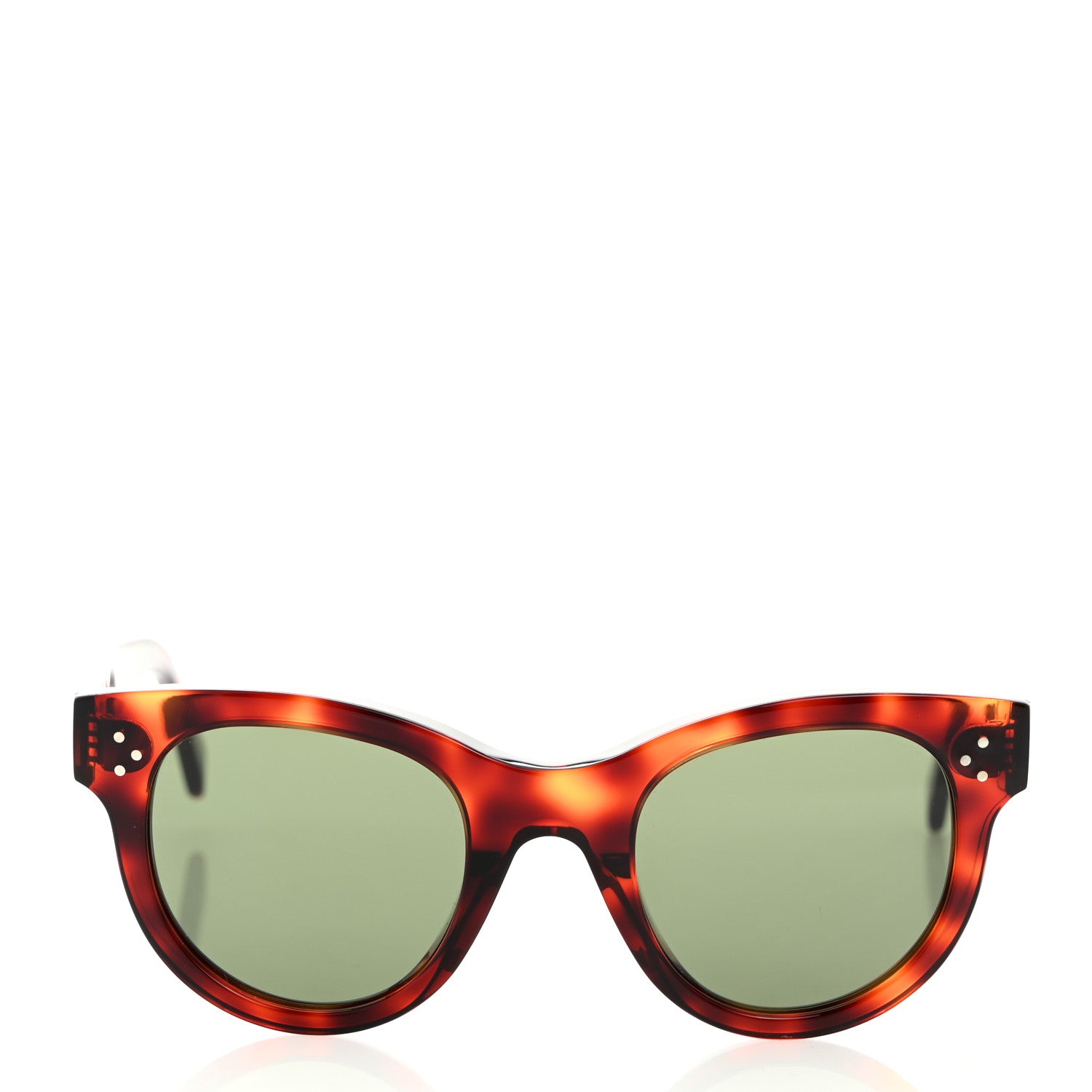 Celine Acetate Round Sunglasses CL4003IN Tortoise 2 of 7