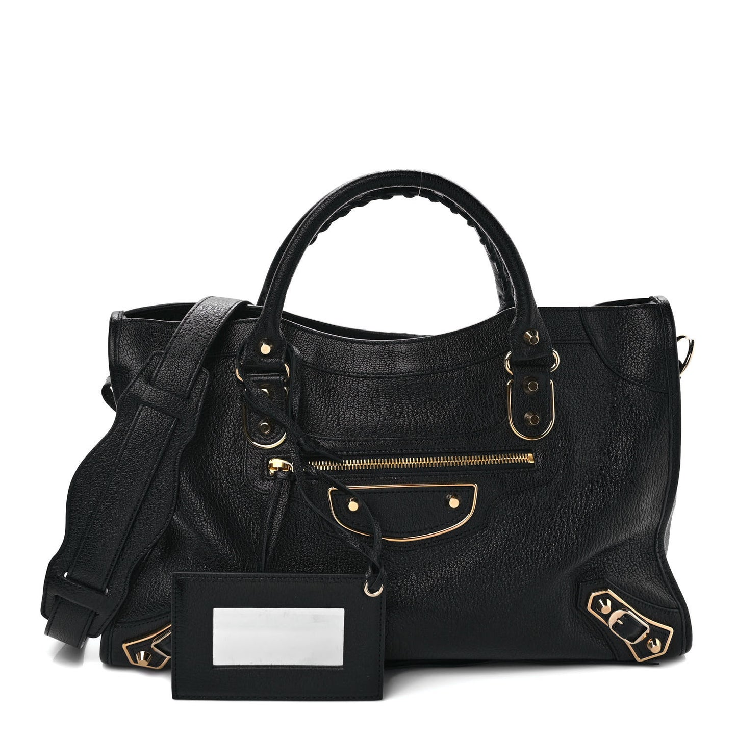 Chevre Gold Metallic Edge Hardware City Black