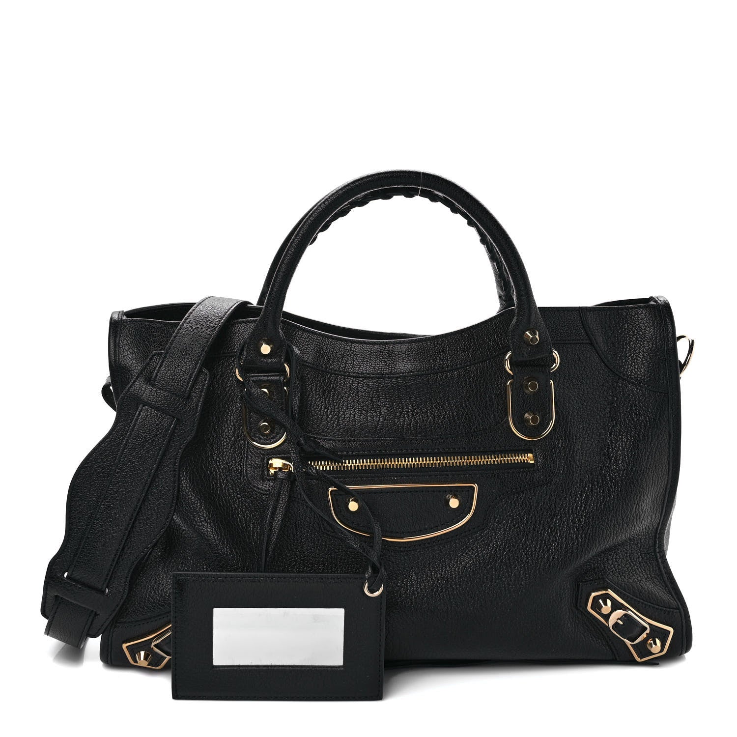 Balenciaga Chevre Gold Metallic Edge Hardware City Black 1 of 9