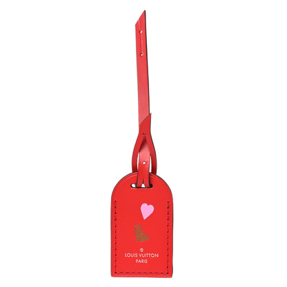 Louis Vuitton Calfskin Luggage Tag Red 1 of 4