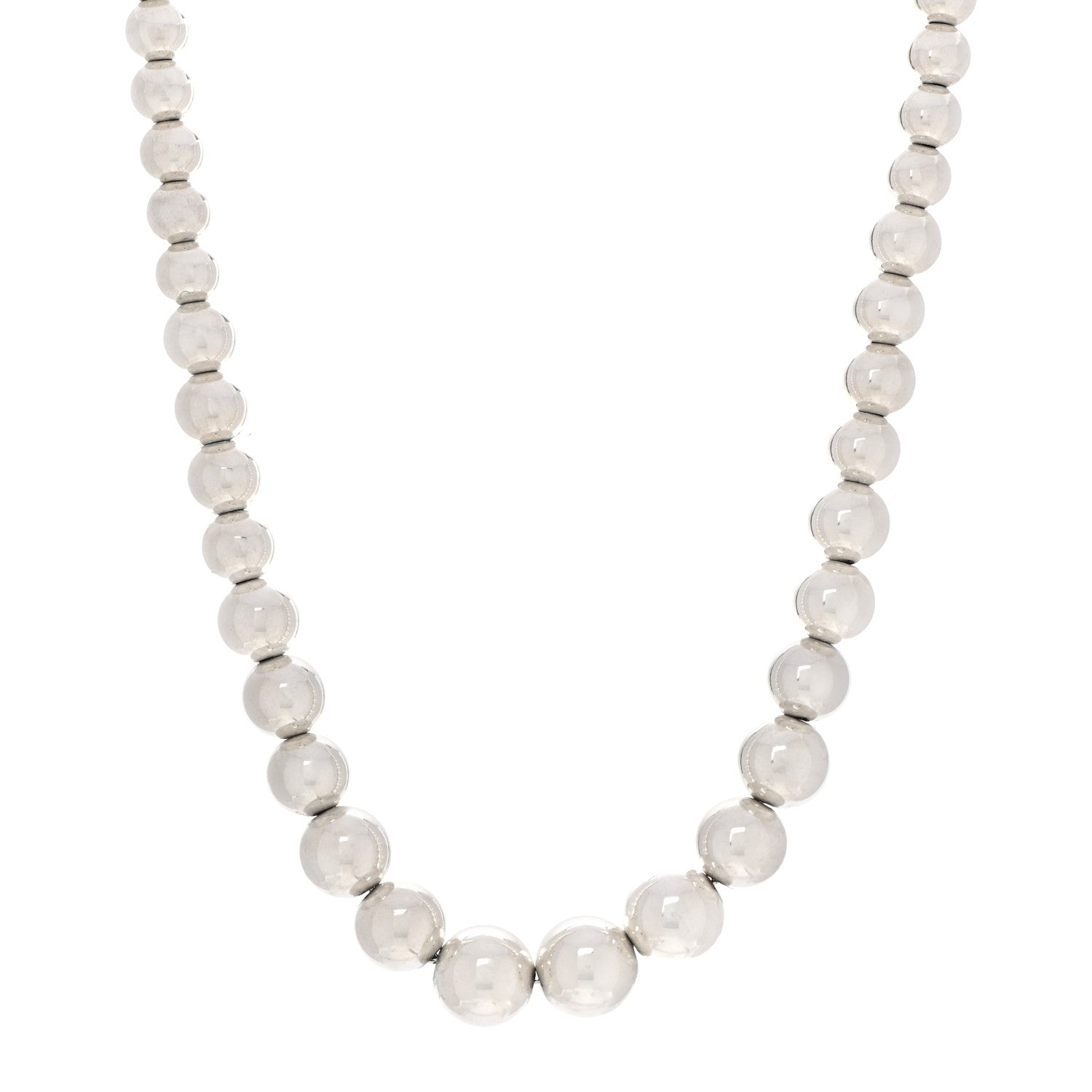 Tiffany Sterling Silver HardWear Graduated Ball Necklace 1 of 6
