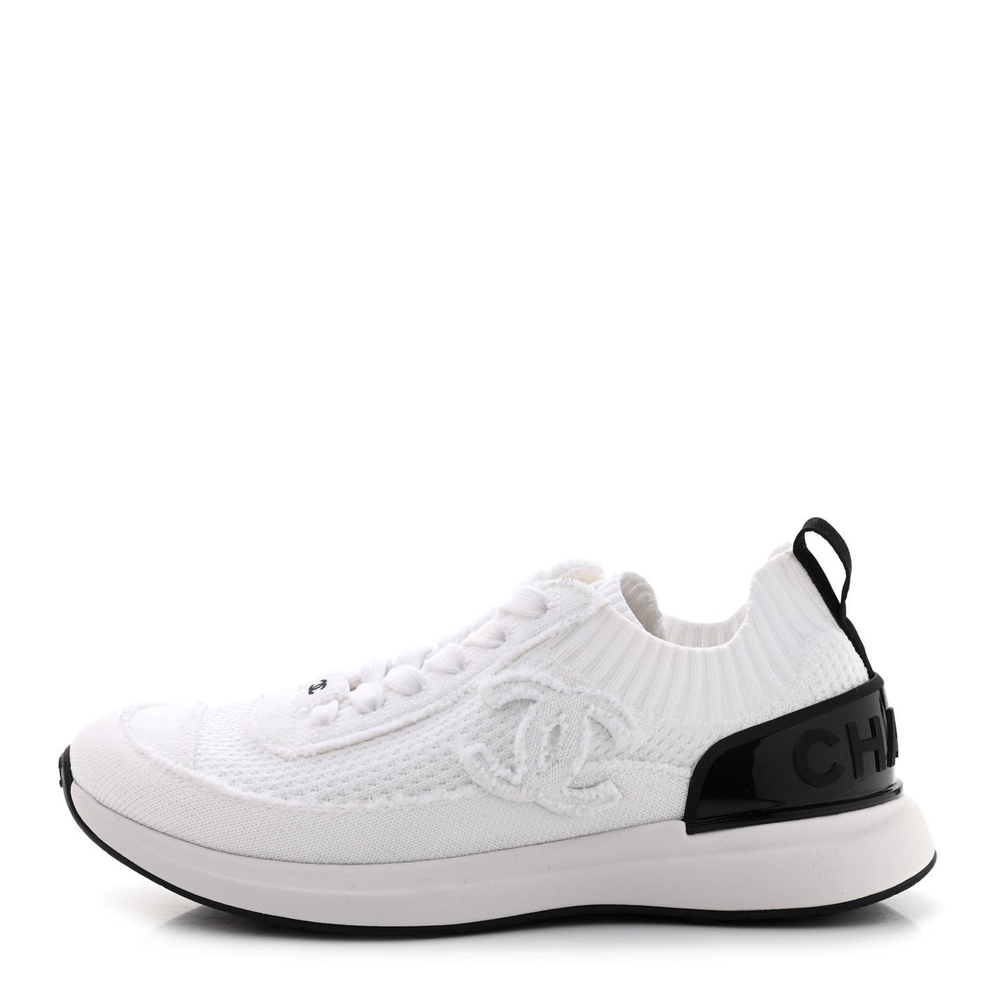 Fabric Logo Sneakers 37 White