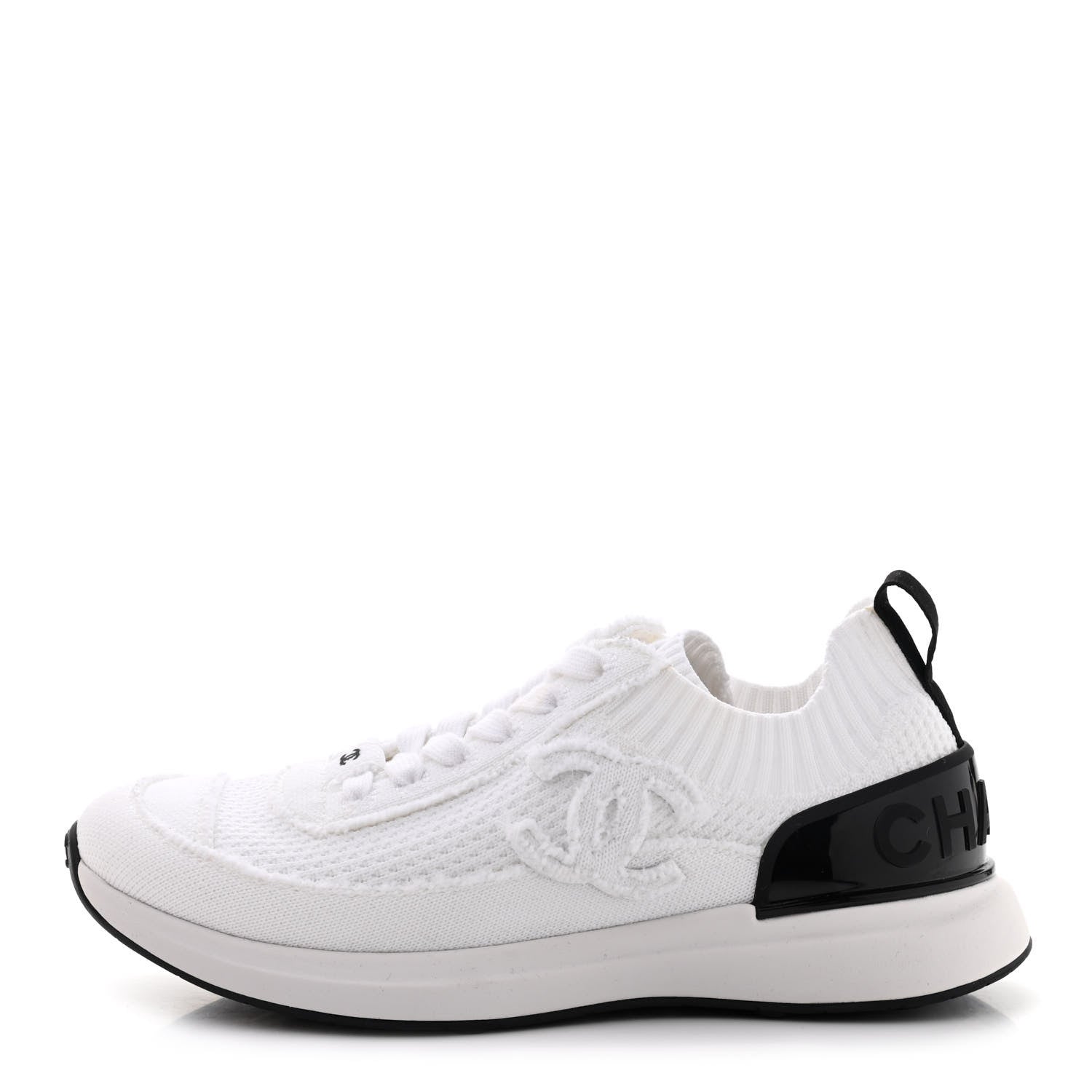 Chanel Fabric Logo Sneakers 37 White 1 of 9