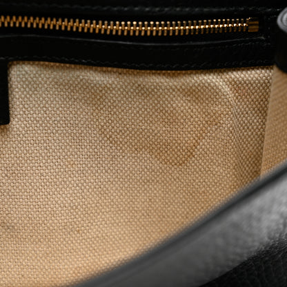 Gucci Pebbled Calfskin Medium Soho Clutch Black 9 of 11