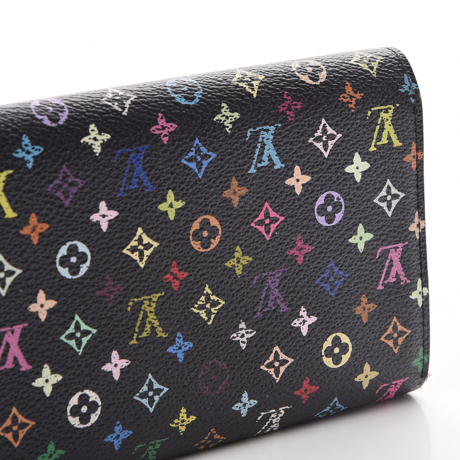 Louis Vuitton Monogram Multicolor Sarah Wallet Black 10 of 20