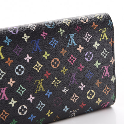 Louis Vuitton Monogram Multicolor Sarah Wallet Black 10 of 20