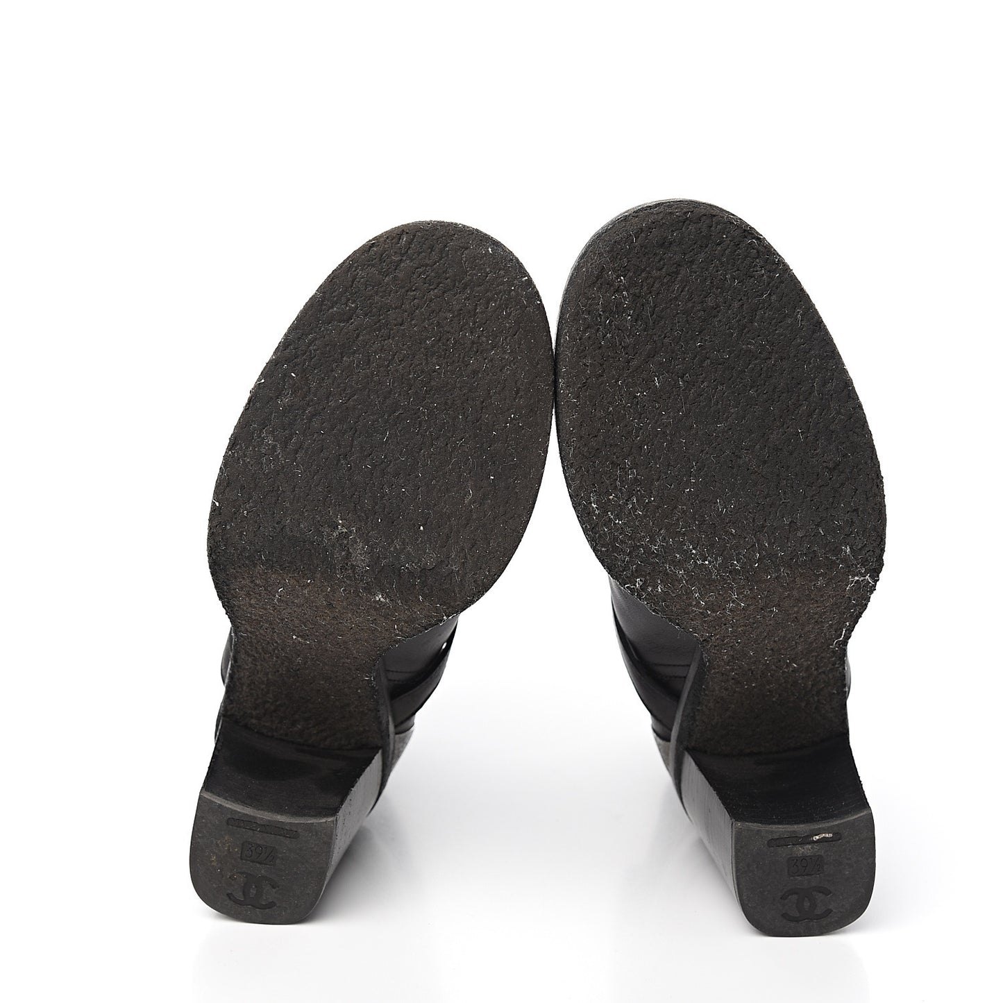 Lambskin CC Buckle Short Boots 39.5 Black