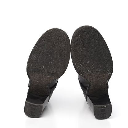 Chanel Lambskin CC Buckle Short Boots 39.5 Black 5 of 9