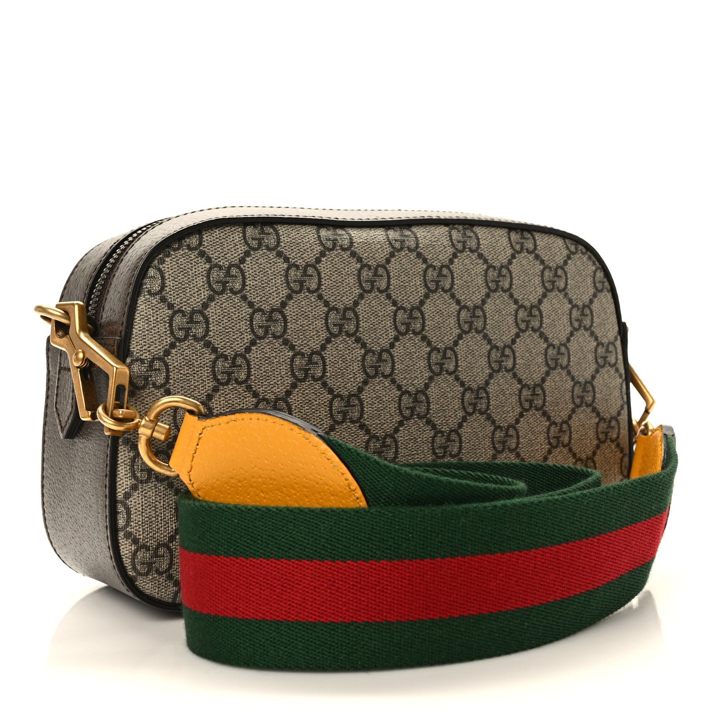GG Supreme Monogram Web Neo Vintage Shoulder Bag Beige New Acero Crop