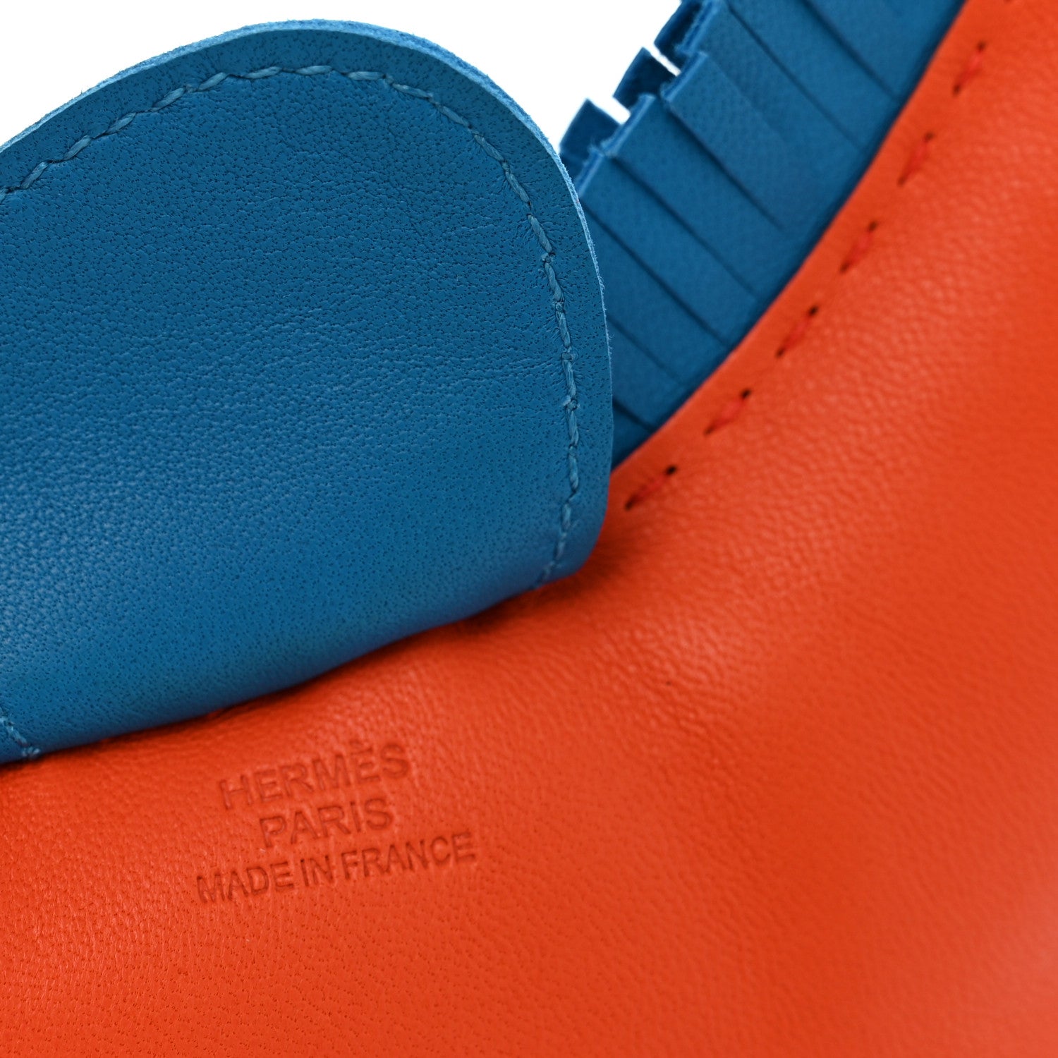 Hermes Milo Lambskin Grigri Rodeo Horse Bag Charm GM Orange Poppy Bleu Zanzibar Rose Azalee 3 of 5