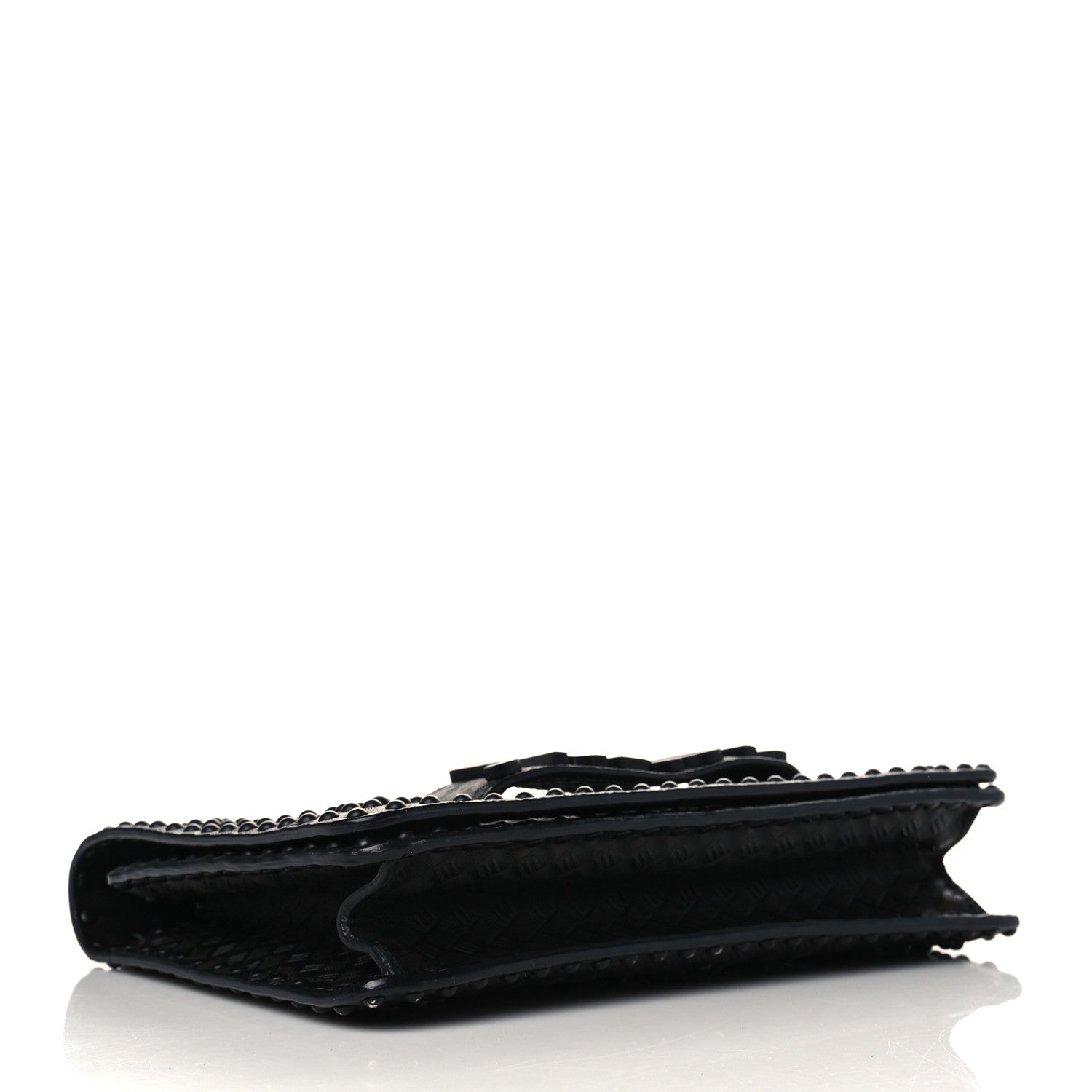 Christian Dior Calfskin Embossed Cannage Studded J'Adior Chain Flap Bag Black 4 of 6