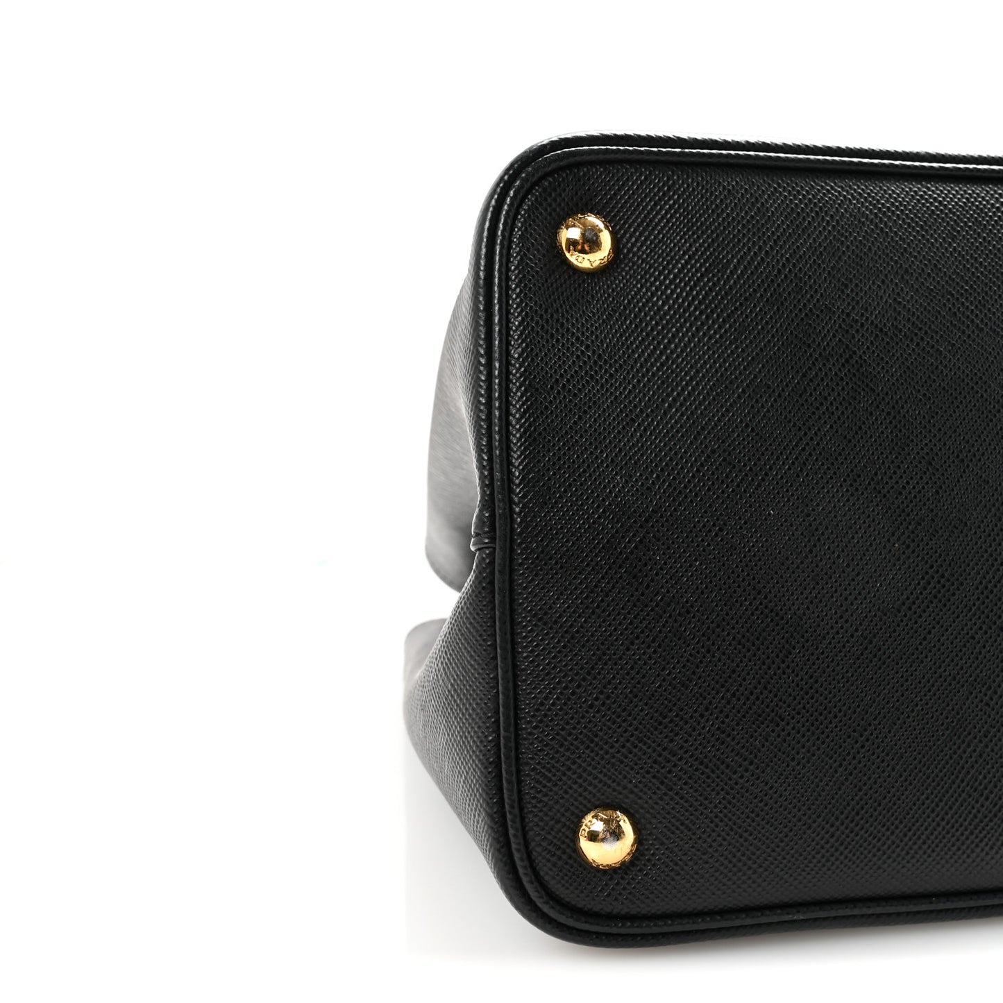 Saffiano Cuir Medium Double Bag Black Fuoco