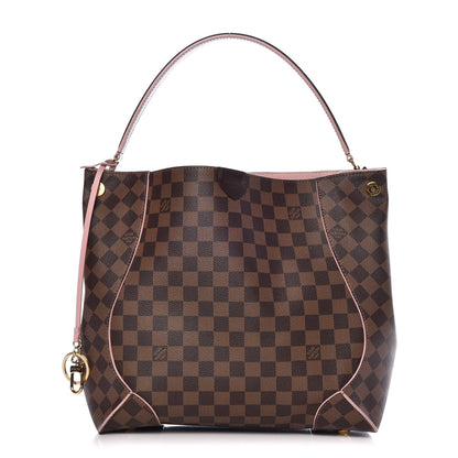 Louis Vuitton Damier Ebene Caissa Hobo Rose Ballerine 1 of 9