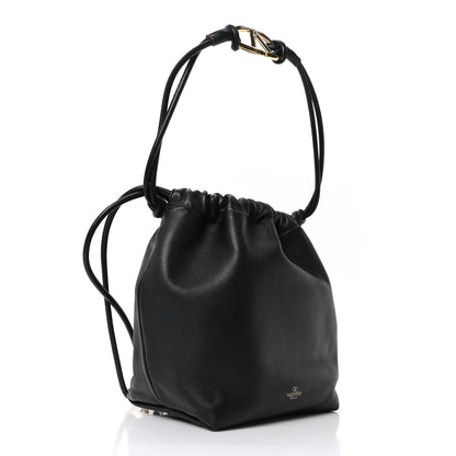 Valentino Garavani Nappa Vlogo Pouf Bucket Bag Black 3 of 9