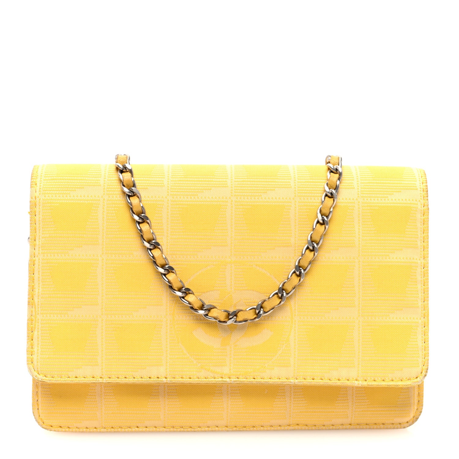 Chanel Nylon Travel Wallet On Chain WOC Yellow 1 of 10